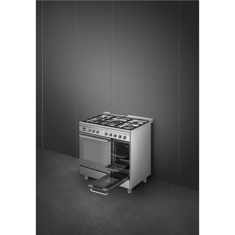 Smeg Concert 90cm Dual Fuel Range Cooker - Stainless Steel