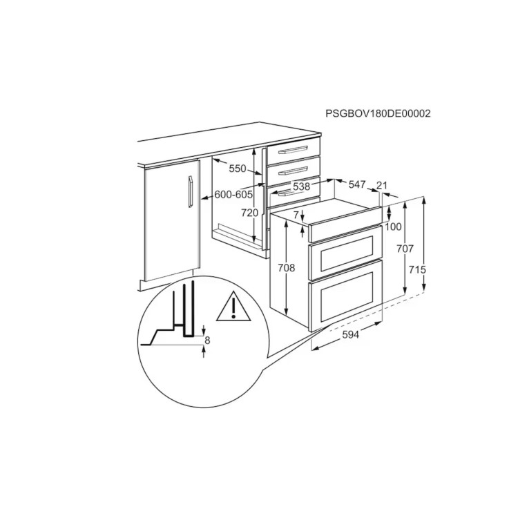 Refurbished Zanussi Series 40 AirFry ZPCNA7XN 60cm Double Built Under Electric Oven Stainless Steel