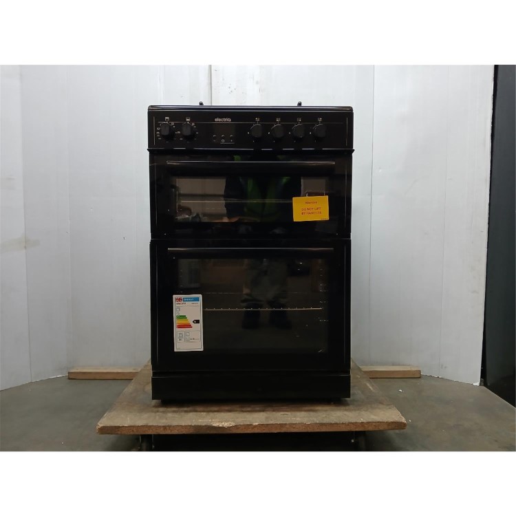 GRADE A2 - electriQ 60cm Dual Fuel Cooker - Black