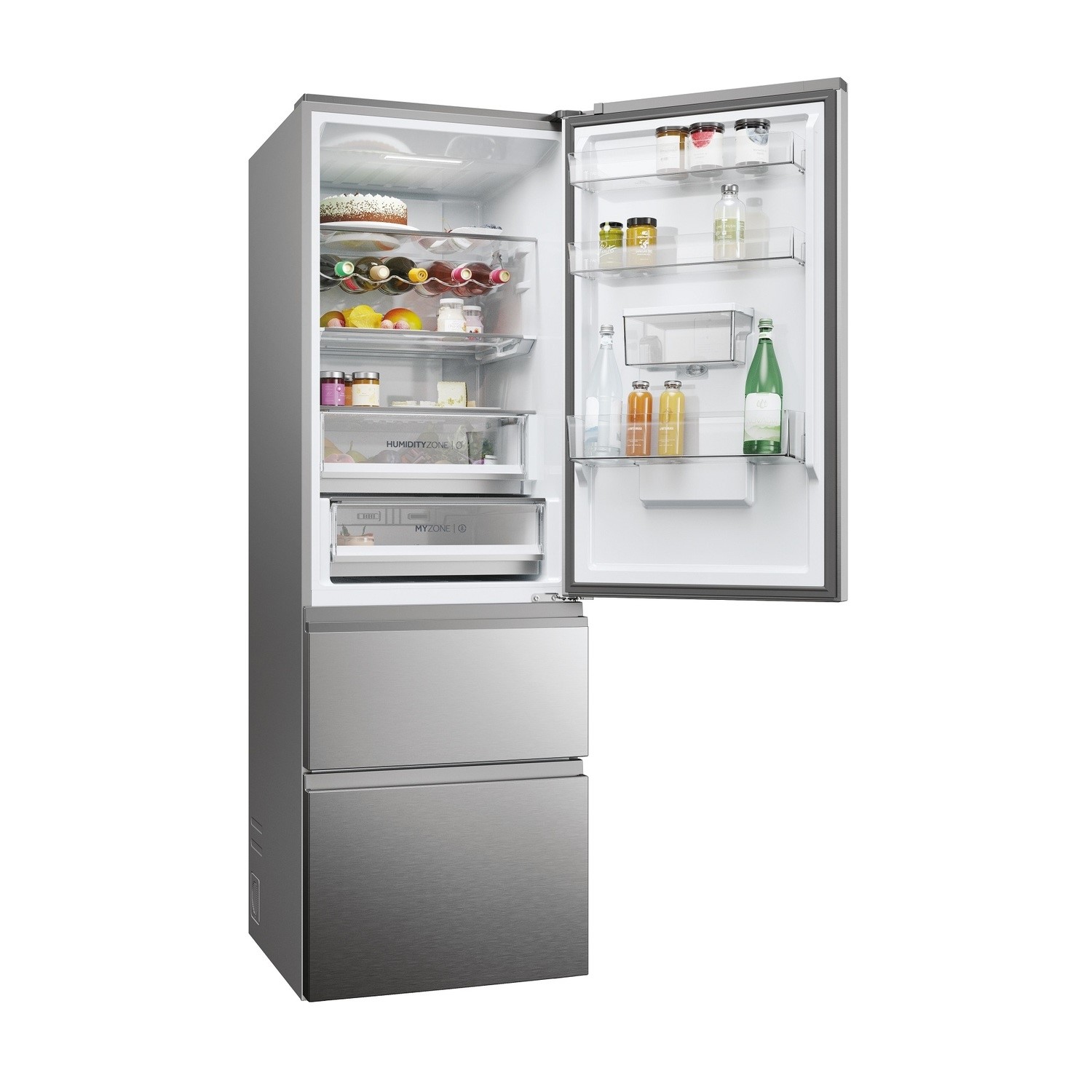Haier 3D 60 Series 5 357 Litre 60/40 Freestanding Fridge Freezer - Silver Haier 3D 60 Series 5 357 Litre 60/40 Freestanding Fridge Freezer - Silver