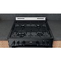 Refurbished Hotpoint HDM67G0CCB 60cm Double Oven Gas Cooker with Lid and Assisted Cleaning Black