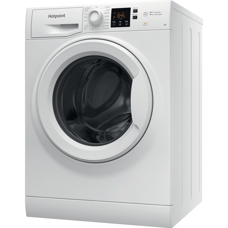 Refurbished Hotpoint NSWM743UWUKN Freestanding 7KG 1400 Spin Washing Machine White