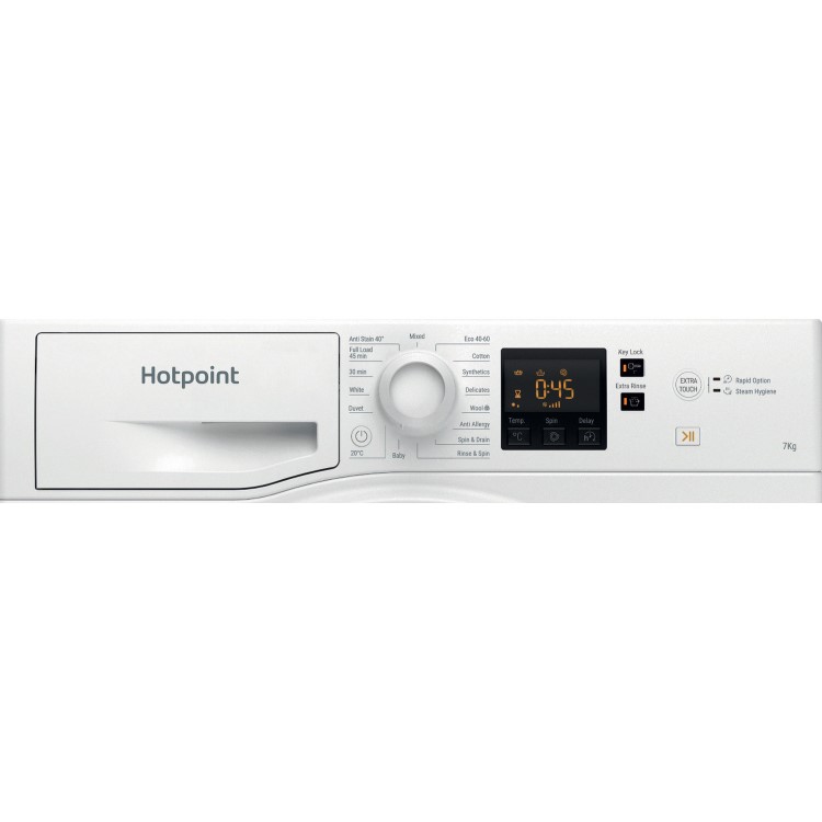 Refurbished Hotpoint NSWM743UWUKN Freestanding 7KG 1400 Spin Washing Machine White