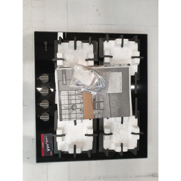Refurbished Neff N70 T26CS49S0 59cm Gas on Glass 4 Burner Gas Hob Black