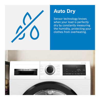 Refurbished Bosch Series 6 WPG23108GB Freestanding Condenser 8KG Tumble Dryer White