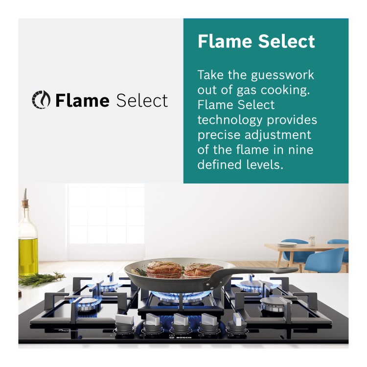 Refurbished Bosch Series 6 PCR9A5B90 90cm 5 Burner Gas Hob Stainless Steel