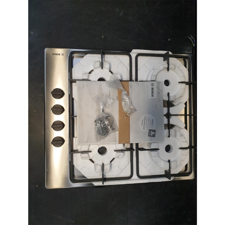 Refurbished Bosch Series 2 PBP6B5B60 58cm 4 Burner Gas Hob Stainless Steel