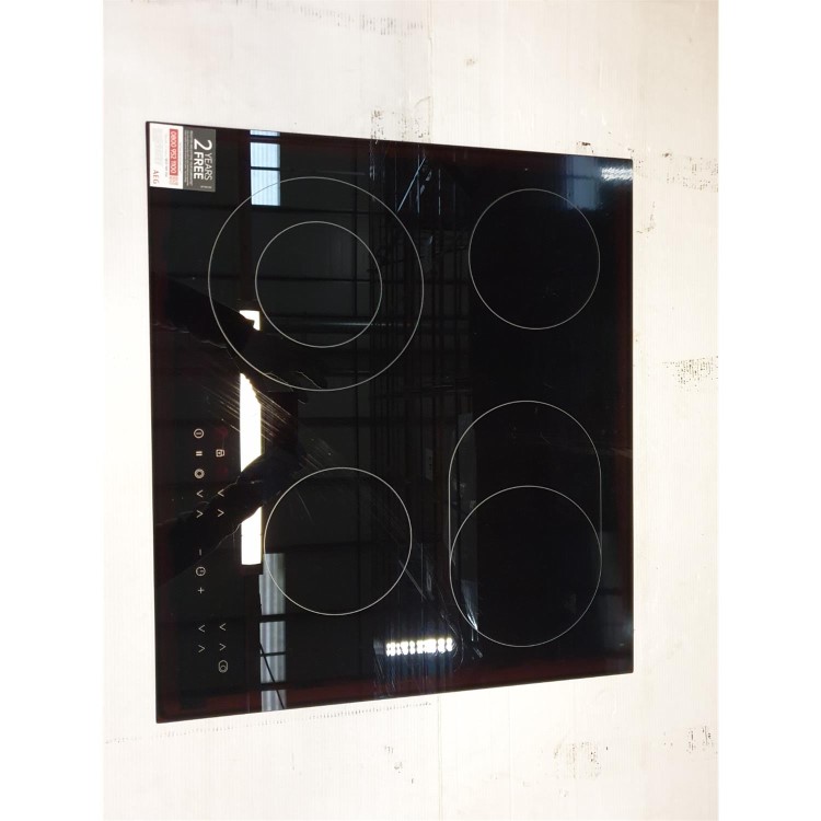 Refurbished AEG 3000 Series HRX64360C 60cm 4 Zone Ceramic Hob Black