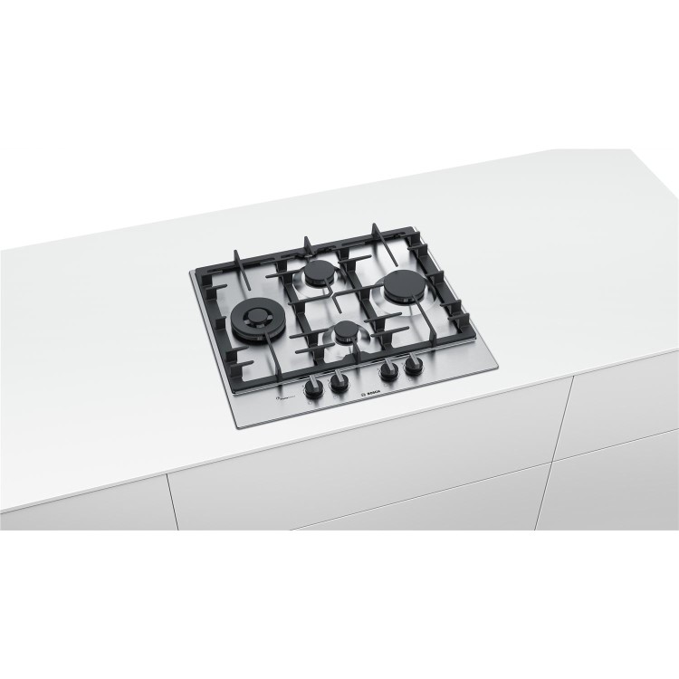 GRADE A2 - Bosch PCI6A5B90 Serie 6 60cm 4 burner Gas Hob - Stainless Steel