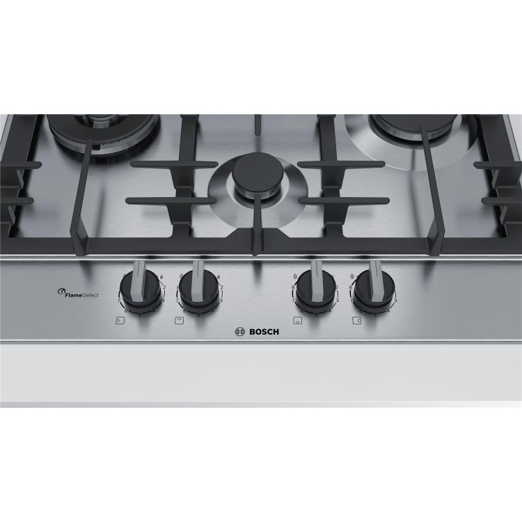 GRADE A2 - Bosch PCI6A5B90 Serie 6 60cm 4 burner Gas Hob - Stainless Steel