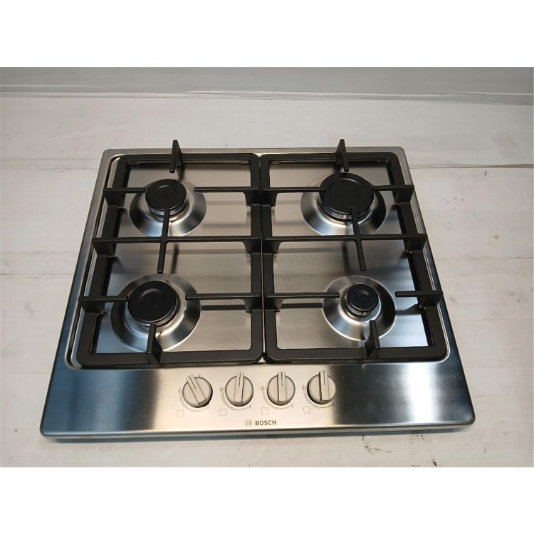Refurbished Bosch Series 4 PGP6B5B90 58cm 4 Burner Gas Hob Stainless Steel