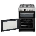 Refurbished electriQ EQDFC360SS 60cm Dual Fuel Cooker Stainless Steel