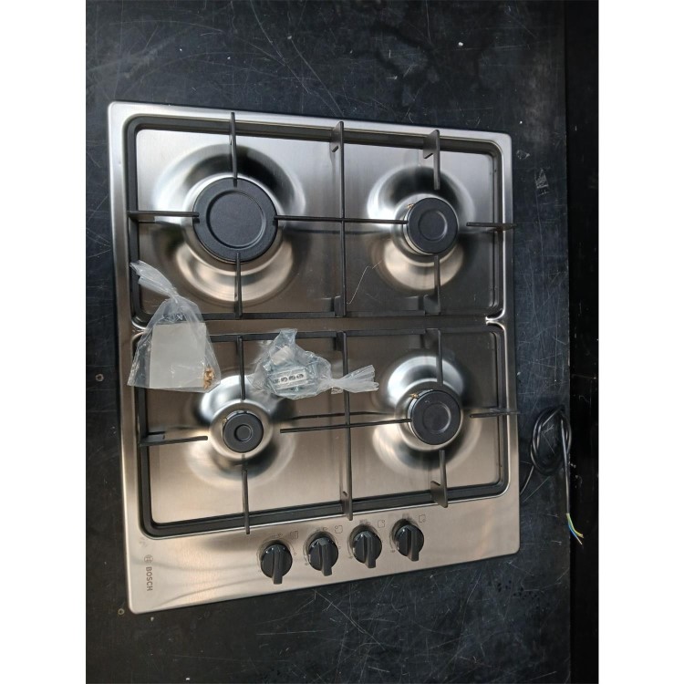 Refurbished Bosch Series 2 PBP6B5B60 58cm 4 Burner Gas Hob Stainless Steel