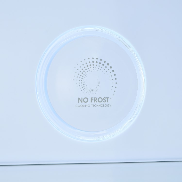 Refurbished electriQ eiQ60FDFF Freestanding 320 Litre Frost Free American Fridge Freezer Black Glass