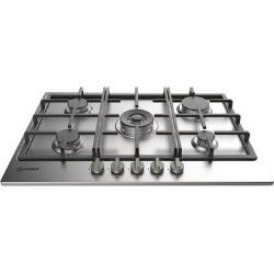 Indesit Aria 73cm 5 Burner Gas Hob - Stainless Steel