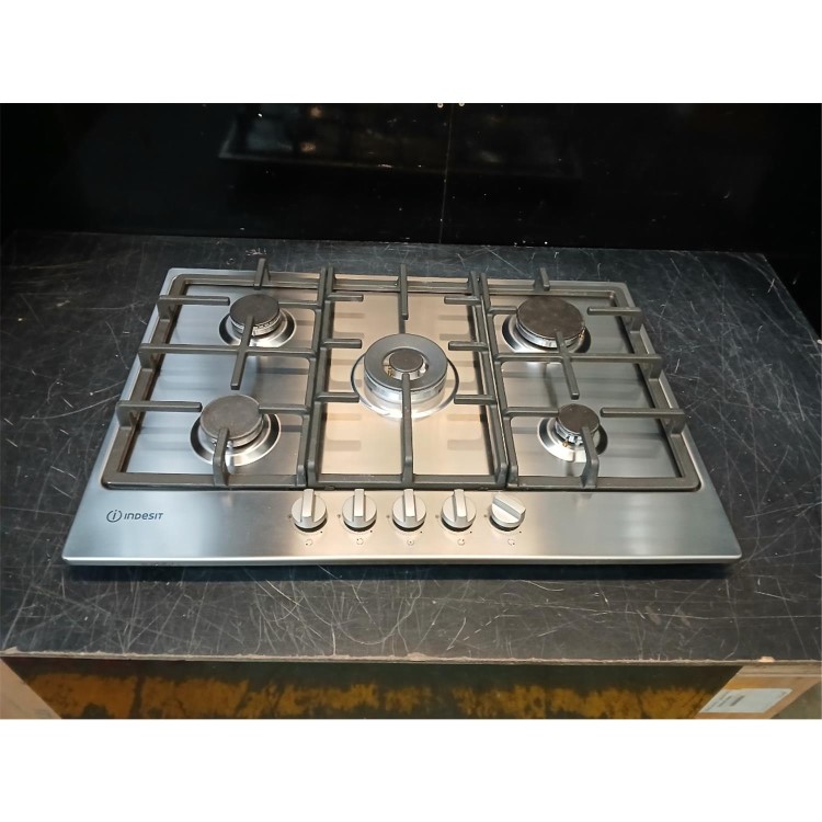 Refurbished Indesit Aria THP751PIXI 75cm 5 Burner Gas Hob Stainless Steel