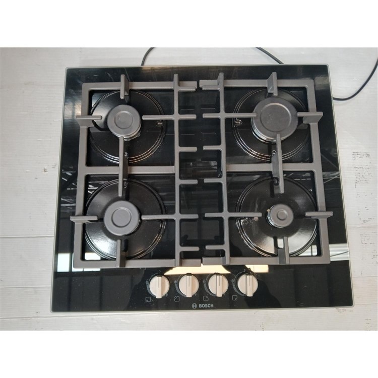Refurbished Bosch Series 4 PNP6B6B90 60cm 4 Burner Gas Hob Black