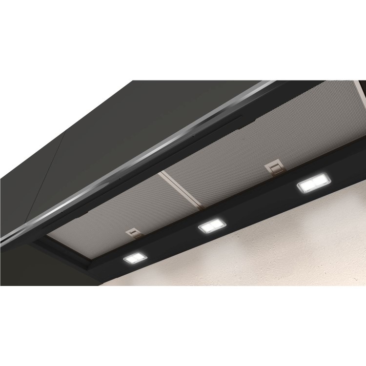 Refurbished Neff N70 90cm Canopy Cooker Hood with Fold-out Glass Deflector - Black