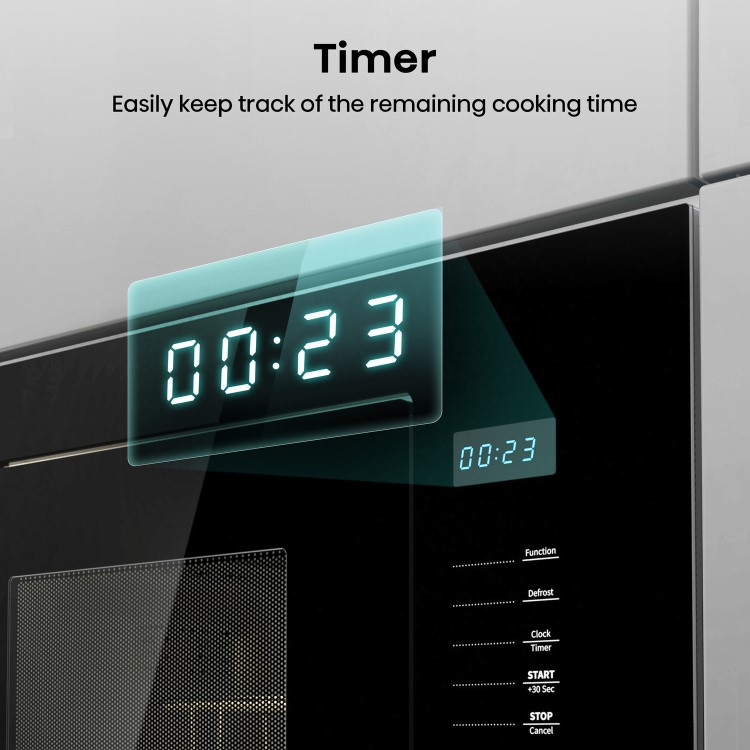 Hisense Built-In 900W Microwave & Grill - Black