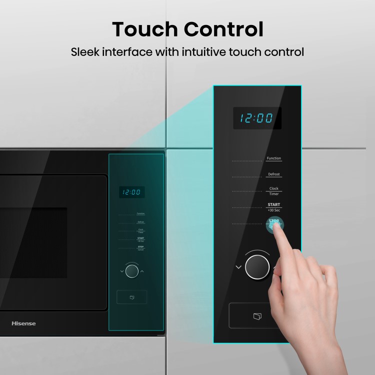 Hisense Built-In 900W Microwave & Grill - Black