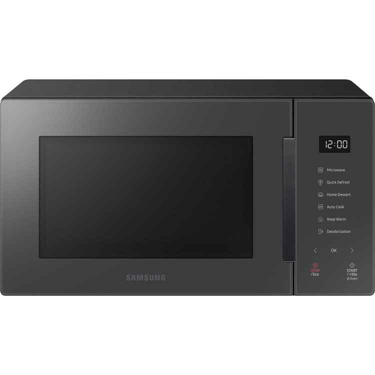 Refurbished Samsung MS23T5018AC 23L Glass Front Solo Microwave Charcoal