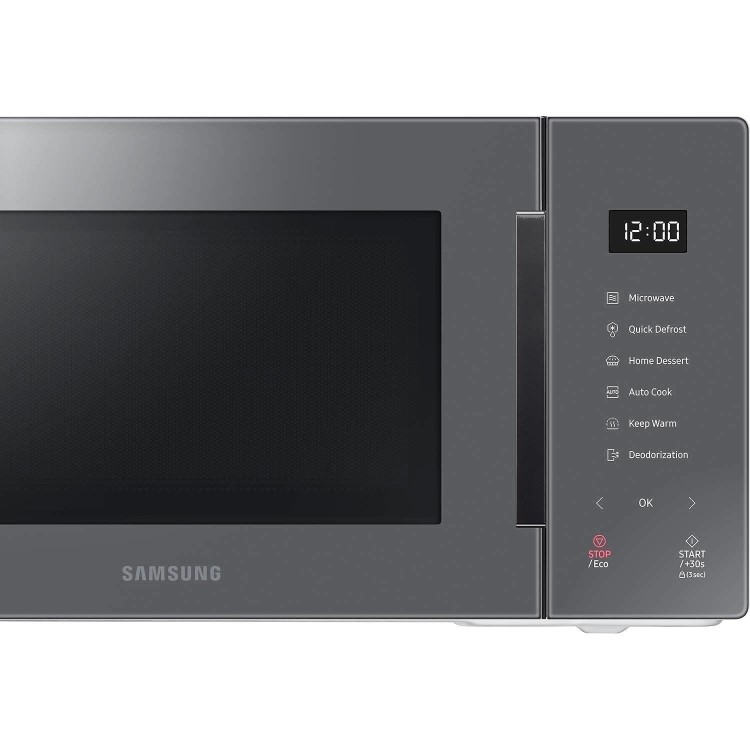Refurbished Samsung Glass Front MS23T5018AC 23L 900W Freestanding Solo Microwave Charcoal