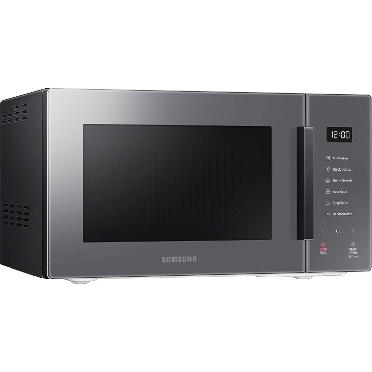 Refurbished Samsung Glass Front MS23T5018AC 23L 900W Freestanding Solo Microwave Charcoal