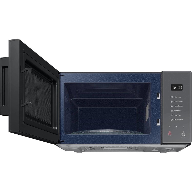 Refurbished Samsung Glass Front MS23T5018AC 23L 900W Freestanding Solo Microwave Charcoal