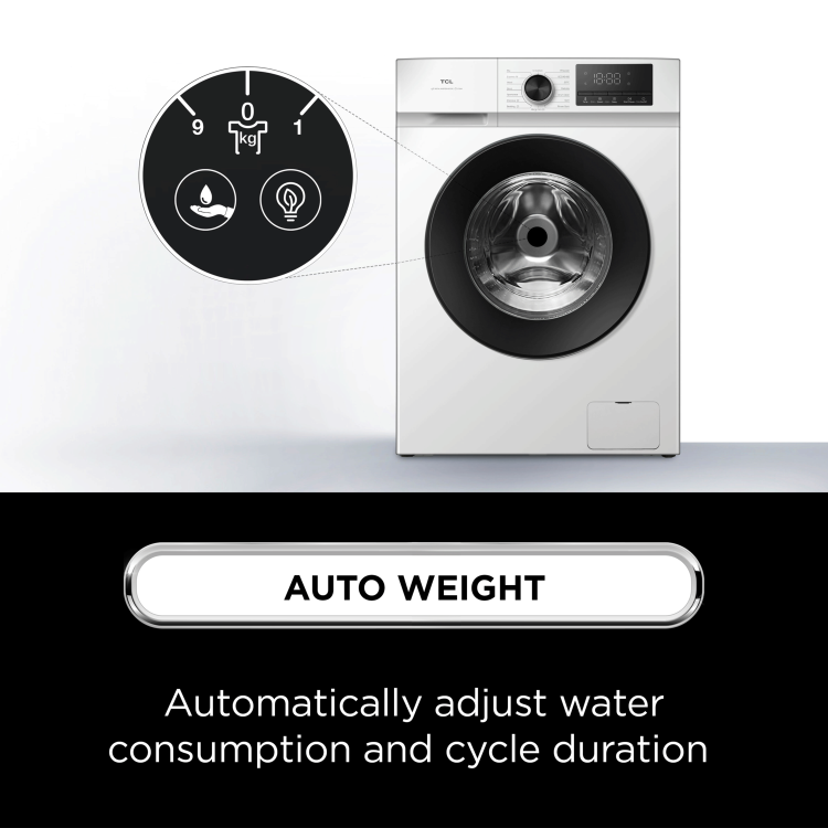 Refurbished TCL F Series FF0924SA0UK Freestanding 9KG 1400 Spin Washing Machine Graphite