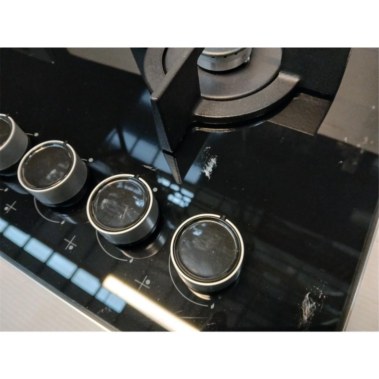 Refurbished Beko HCLW64222S 60cm 4 Burner Gas on Glass Hob Black