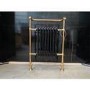 IMPERFECT - Black and Brass Traditional Column Radiator with Towel Rail 952 x 659mm - Regent