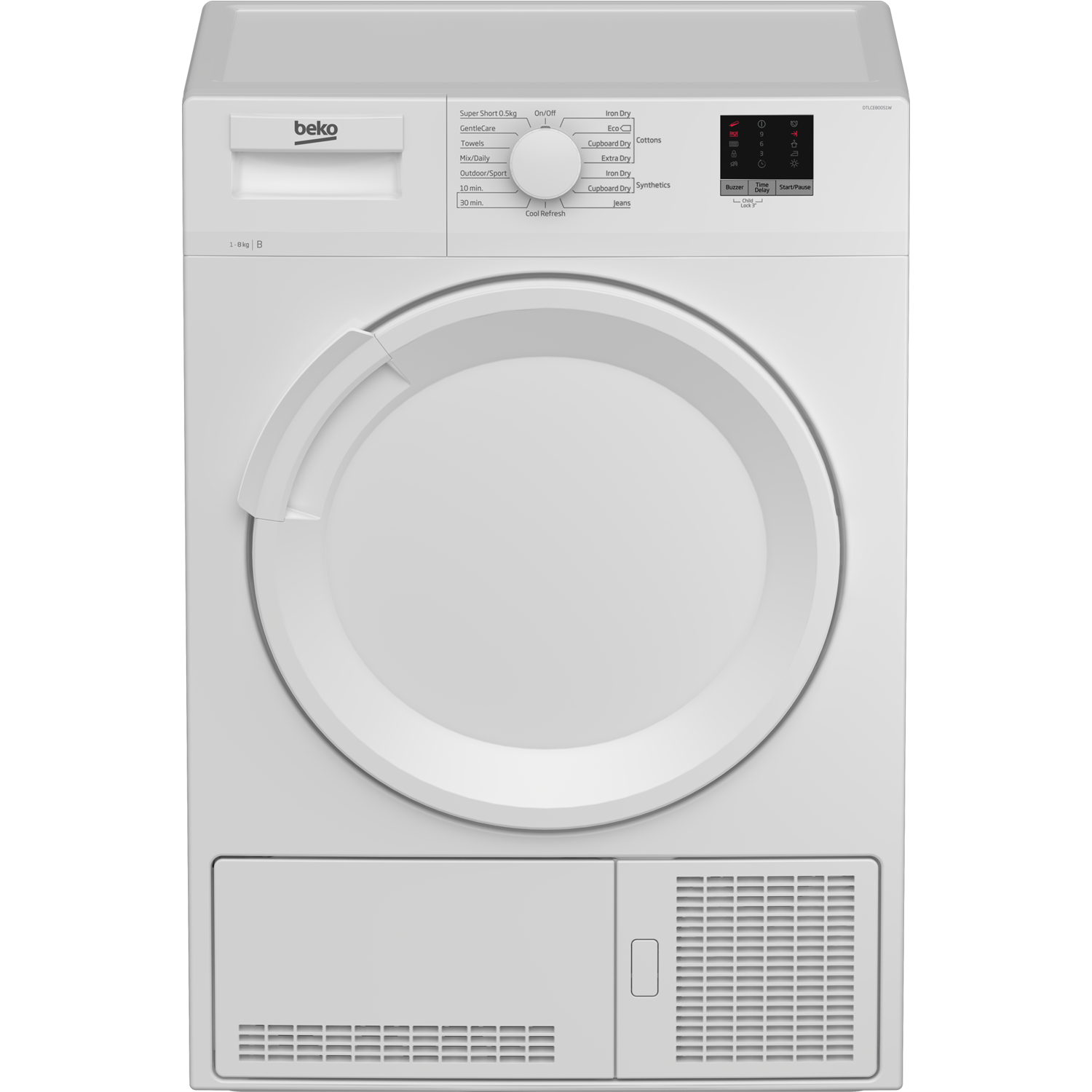 Beko Dtlce80051w 8Kg Condenser Tumble Dryer  DTLCE80051W