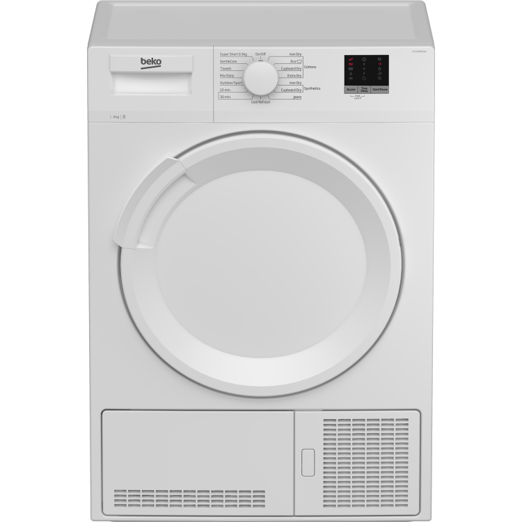 Refurbished Beko DTLCE80051W Freestanding Condenser 8KG Tumble Dryer White