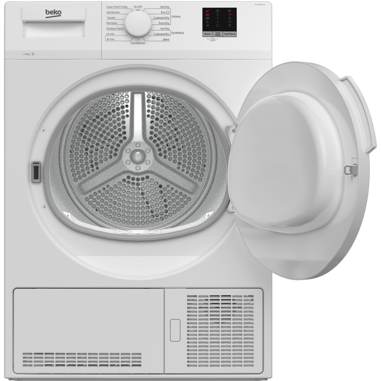 Refurbished Beko DTLCE80051W Freestanding Condenser 8KG Tumble Dryer White