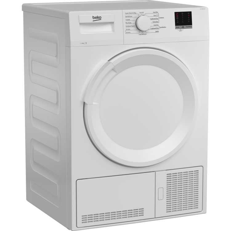 Refurbished Beko DTLCE80051W Freestanding Condenser 8KG Tumble Dryer White