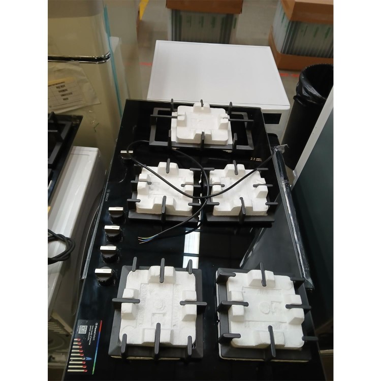 Refurbished Bosch Series 6 PPS9A6B90 90cm 5 Burner Gas Hob with Wok Burner Black