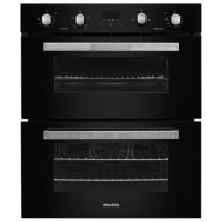 electriQ Built-Under Electric Double Oven - Black