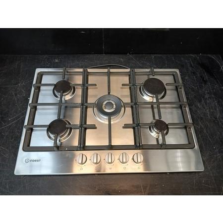 Refurbished Indesit Aria THP751PIXI 75cm 5 Burner Gas Hob Stainless Steel