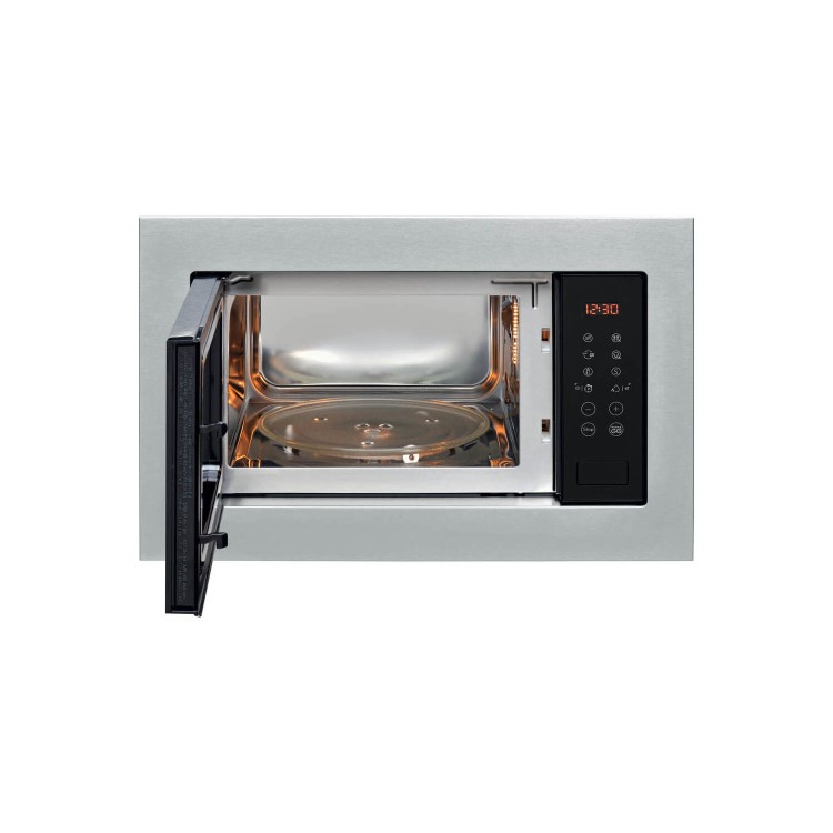 Refurbished Indesit Built-In 900W Microwave with Grill - Stainless Steel