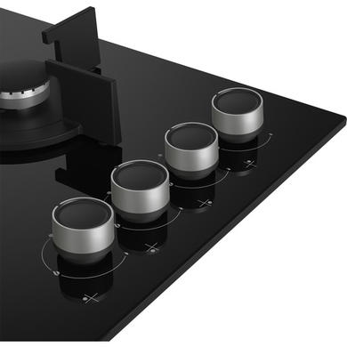 Beko 60cm 4 Burner Gas on Glass Hob - Black