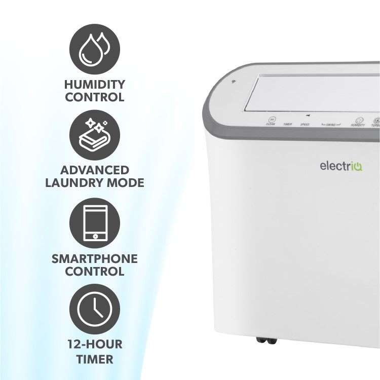Refurbished electriQ 25L Smart Premium Low-Energy Laundry Dehumidifier