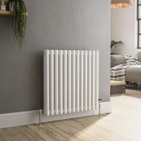 GRADE A2 - Reggio White Horizontal Triple Column Traditional Radiator 600x605mm 2586 BTU - Cast Iron Style