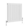 GRADE A2 - Reggio White Horizontal Triple Column Traditional Radiator 600x605mm 2586 BTU - Cast Iron Style