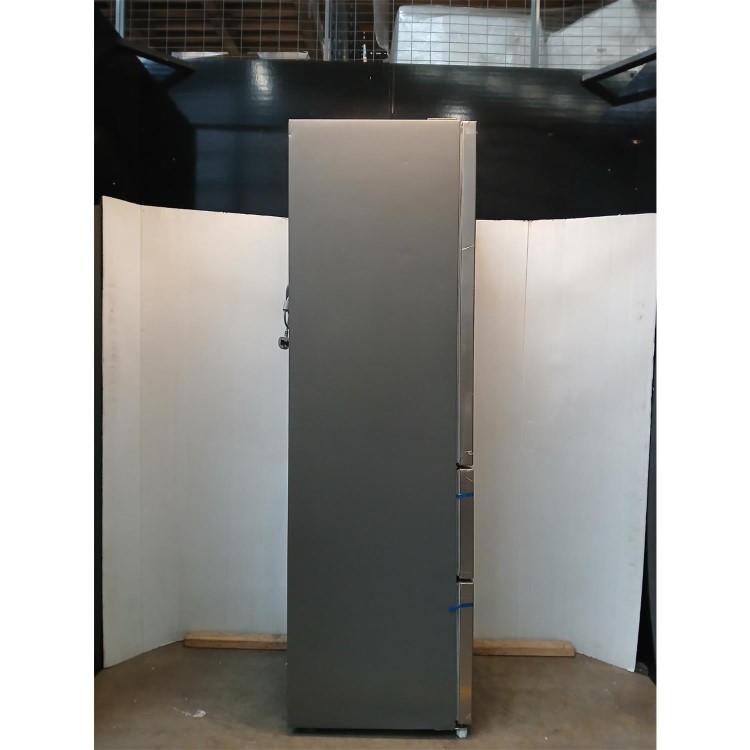 Refurbished electriQ eiQ54MDFFINOX Freestanding 282 Litre 60/40 Frost Free Fridge Freezer Stainless Steel