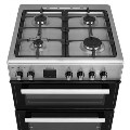 Refurbished electriQ EQDFC360SS 60cm Dual Fuel Cooker Stainless Steel