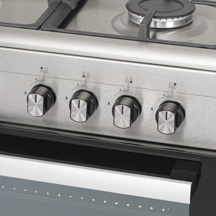 Refurbished electriQ 60cm Dual Fuel Cooker with Double Oven Stainless Steel