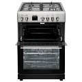 Refurbished electriQ EQDFC360SS 60cm Dual Fuel Cooker Stainless Steel