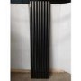 GRADE A3 - Sorrento Midnight Black Vertical Oval Designer Radiator 1800x472mm Double Panel 4983 BTU