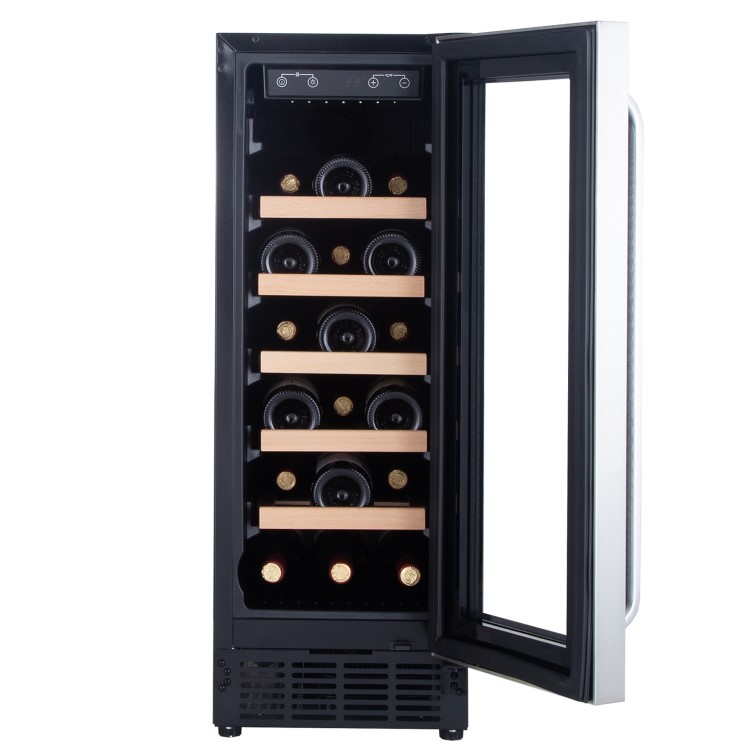 Refurbished electriQ eiQ30WINESS  Freestanding 18 Bottle Under Counter Wine Cooler Stainless Steel