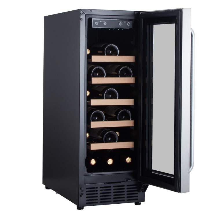 Refurbished electriQ eiQ30WINESS  Freestanding 18 Bottle Under Counter Wine Cooler Stainless Steel